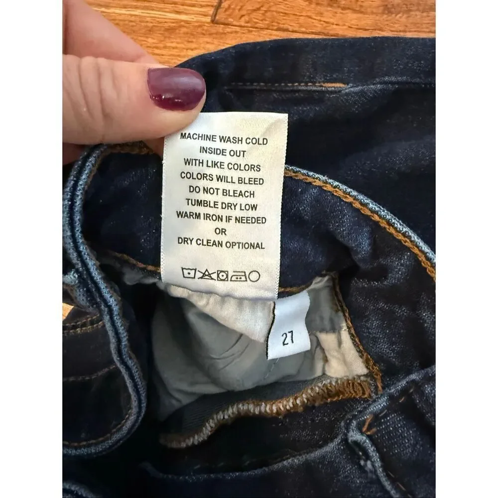 Vervet high rise cuffed wide leg jeans size 27